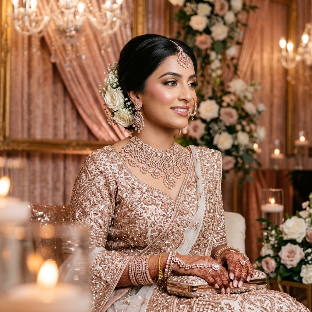 Stunning GlowKaya Bride with radiant Indian wedding makeup in Manjri Pune